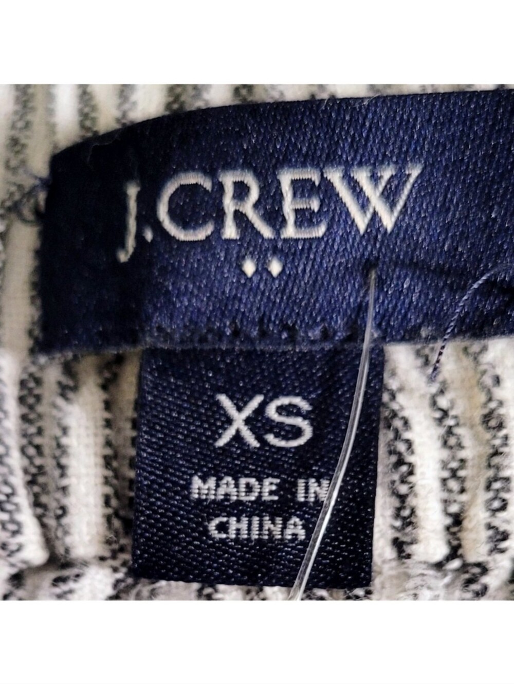 J Crew Womens Linen Blend Drawstring Shorts Navy Blue stripe Size XS Nautical - Picture 6 of 7